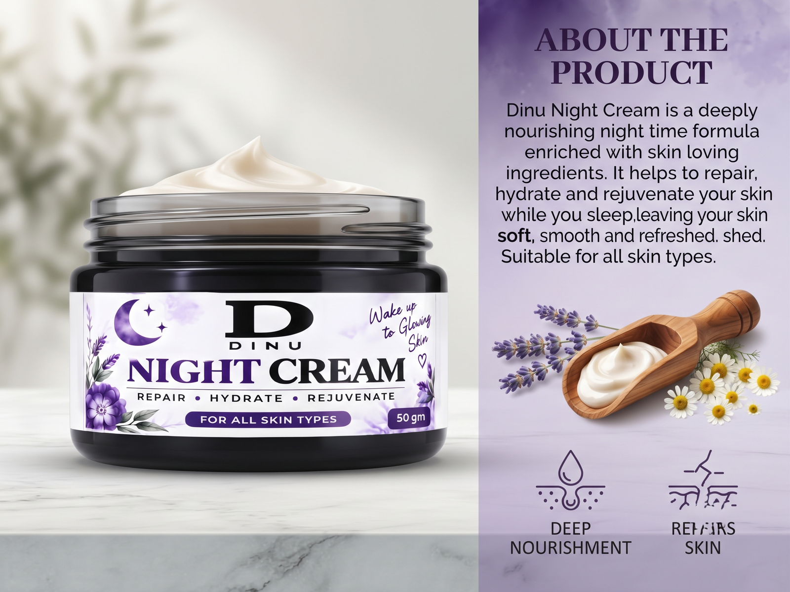 DINU NIGHT CREAM (50gm) - Image 2