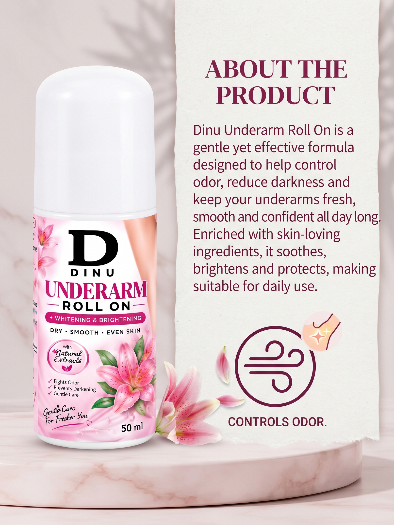 DINU UNDERARM ROLL ON (50ml) - Image 2