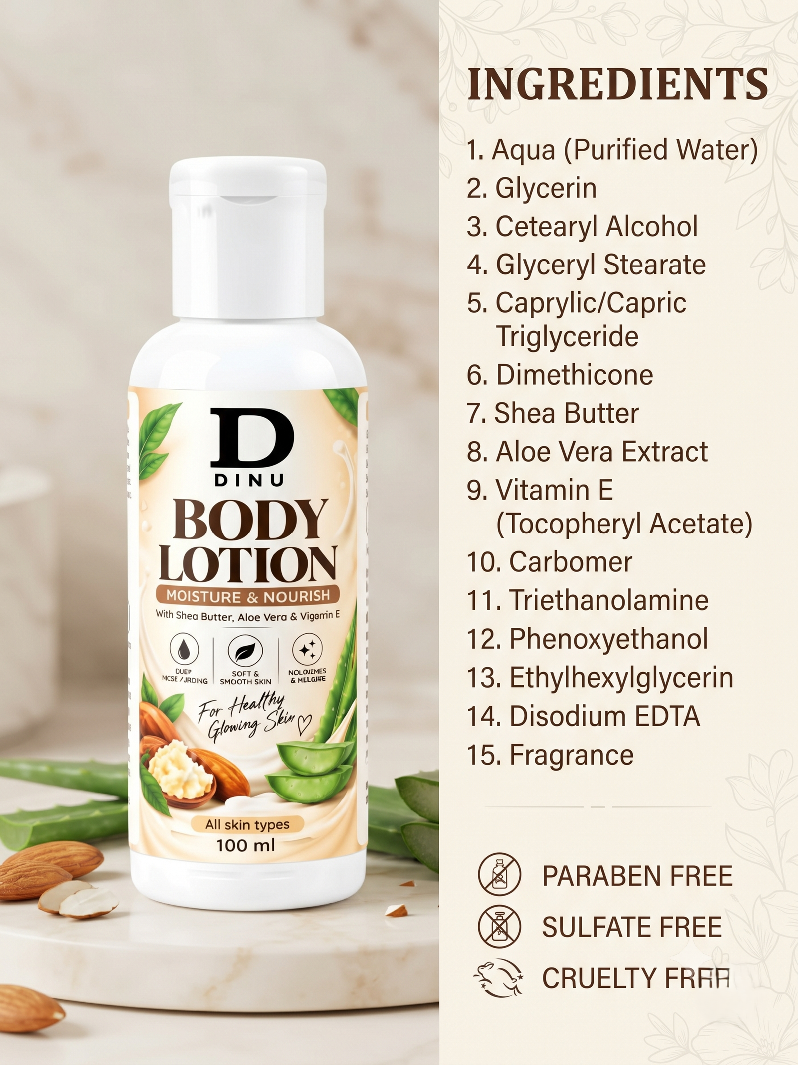 DINU BODY LOTION (100ml) - Image 3