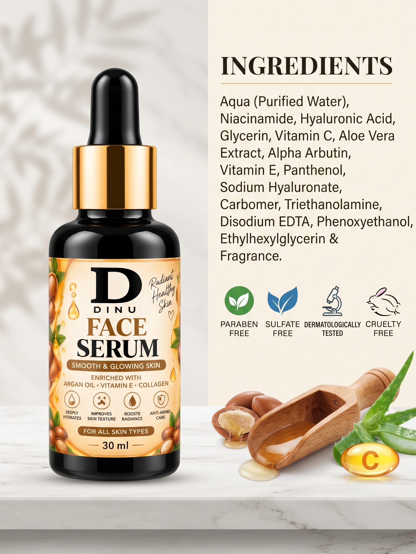 DINU FACE SERUM (30ml) - Image 3